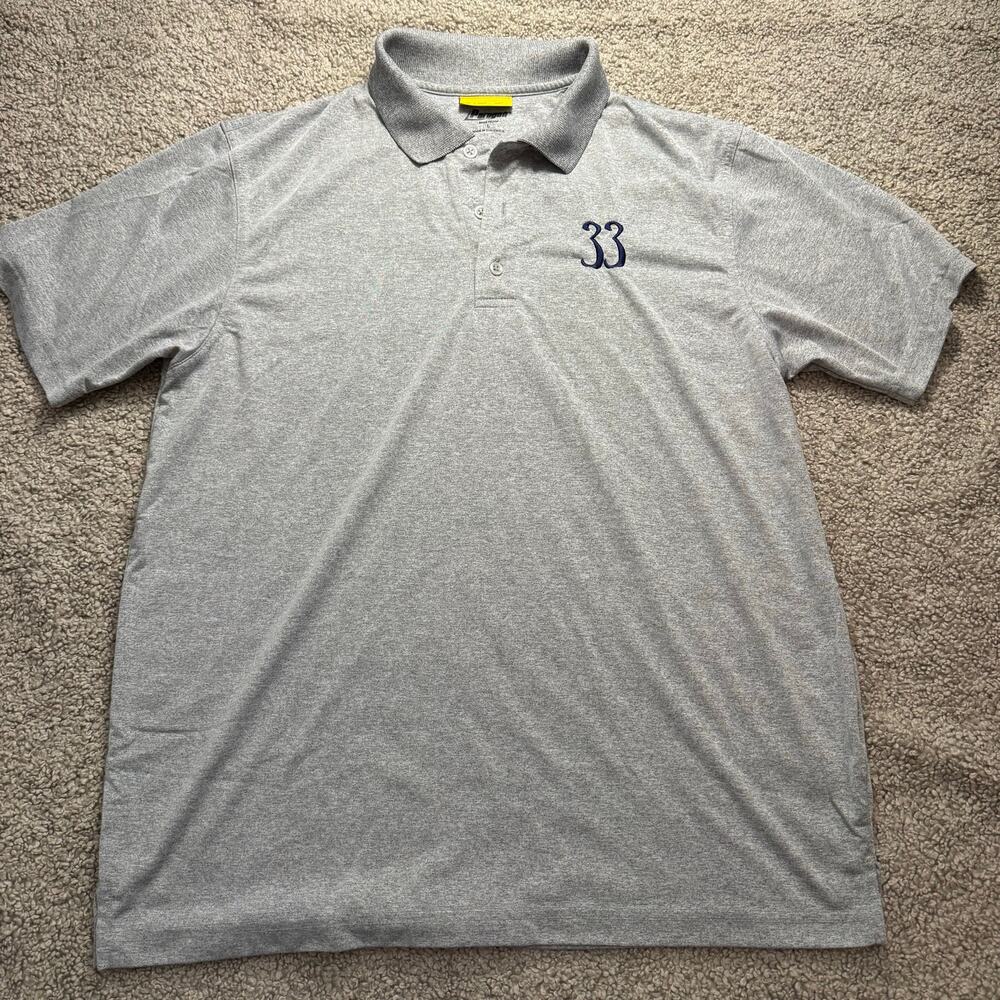 Disney Club Thirty-Three 33 Gray Paragon Embroidered Polo Size Large